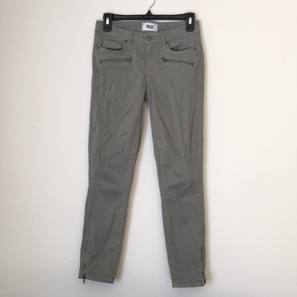 PAIGE muted army green pants. Excellent condition!